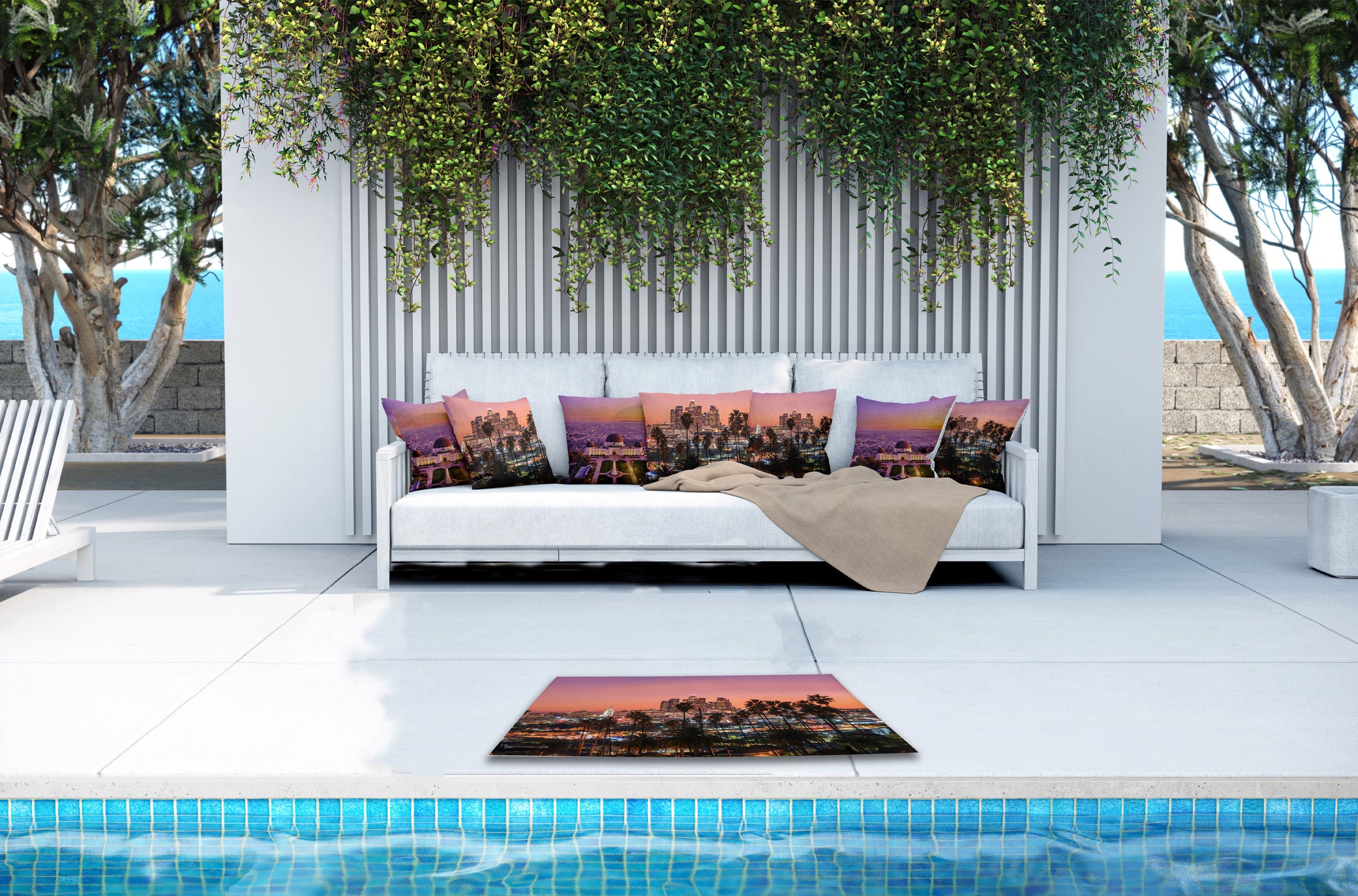 Area Rug Outdoor - LA Skyline
