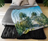 Load image into Gallery viewer, Horizontal Throw Blanket - Beverly Palms
