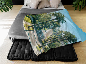 Vertical Throw Blanket - Beverly Palms