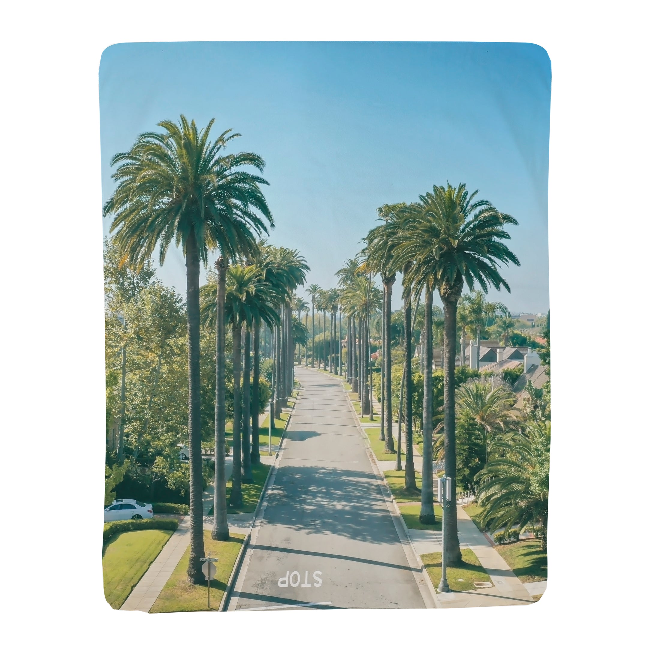 Vertical Throw Blanket - Beverly Palms