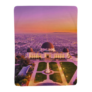 Vertical Throw Blanket - Griffith Observatory