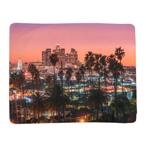 Horizontal Throw Blanket - LA Skyline