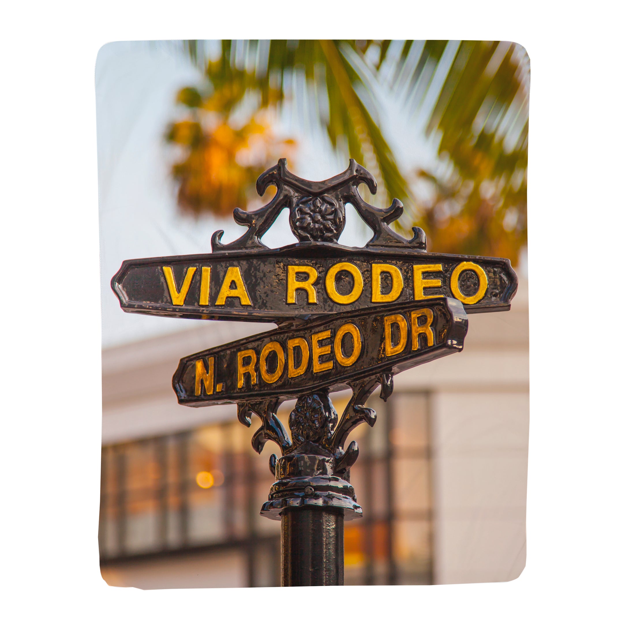 Vertical Throw Blanket - Rodeo Drive Sign