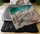 Load image into Gallery viewer, Horizontal Throw Blanket - Santa Monica Beach
