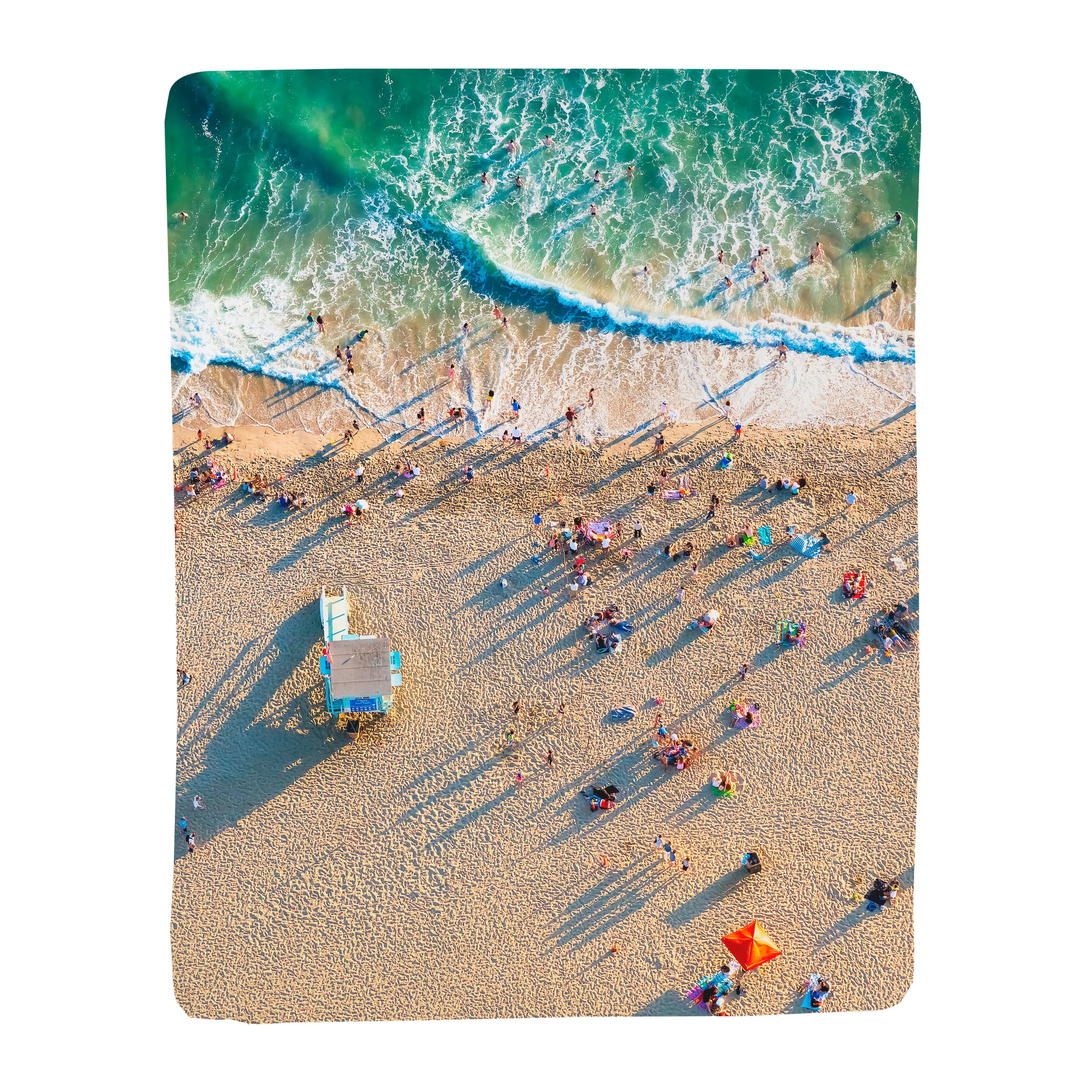 Vertical Throw Blanket - Santa Monica Beach
