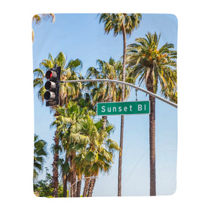 Vertical Throw Blanket - Sunset Blvd