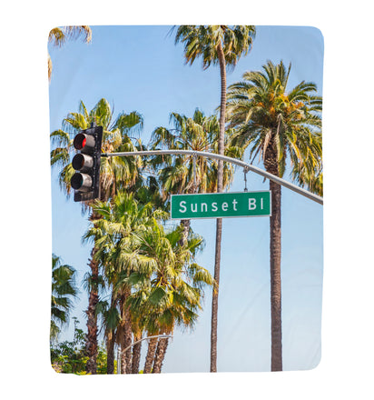 Vertical Throw Blanket - Sunset Blvd