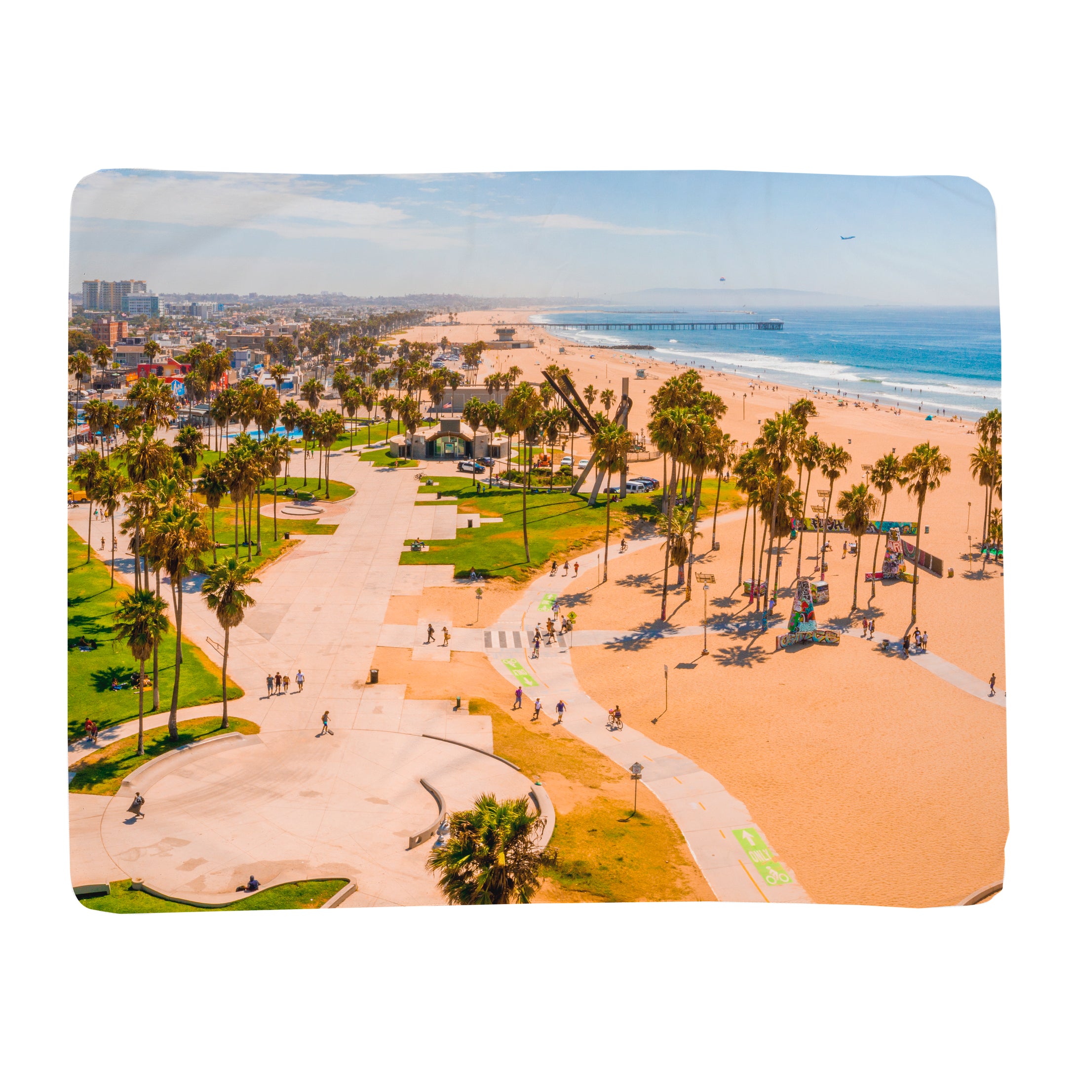 Horizontal Throw Blanket - Venice Beach