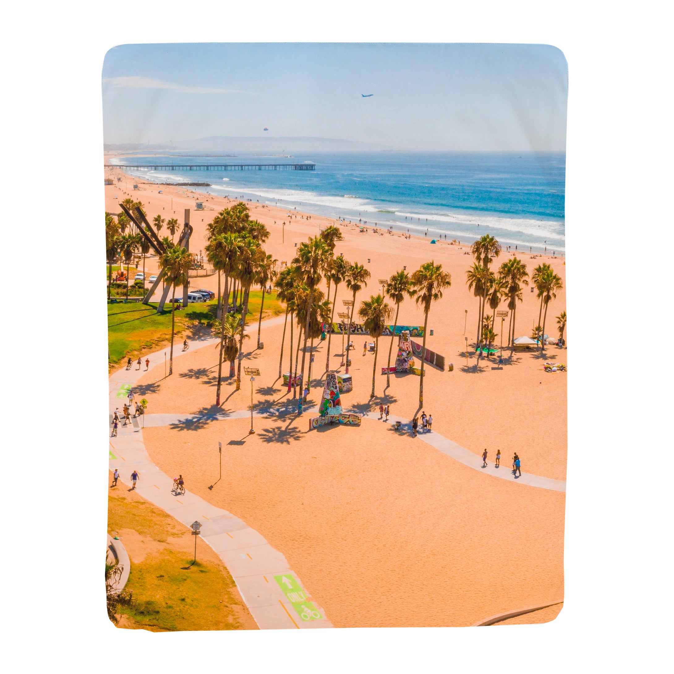 Vertical Throw Blanket - Venice Beach