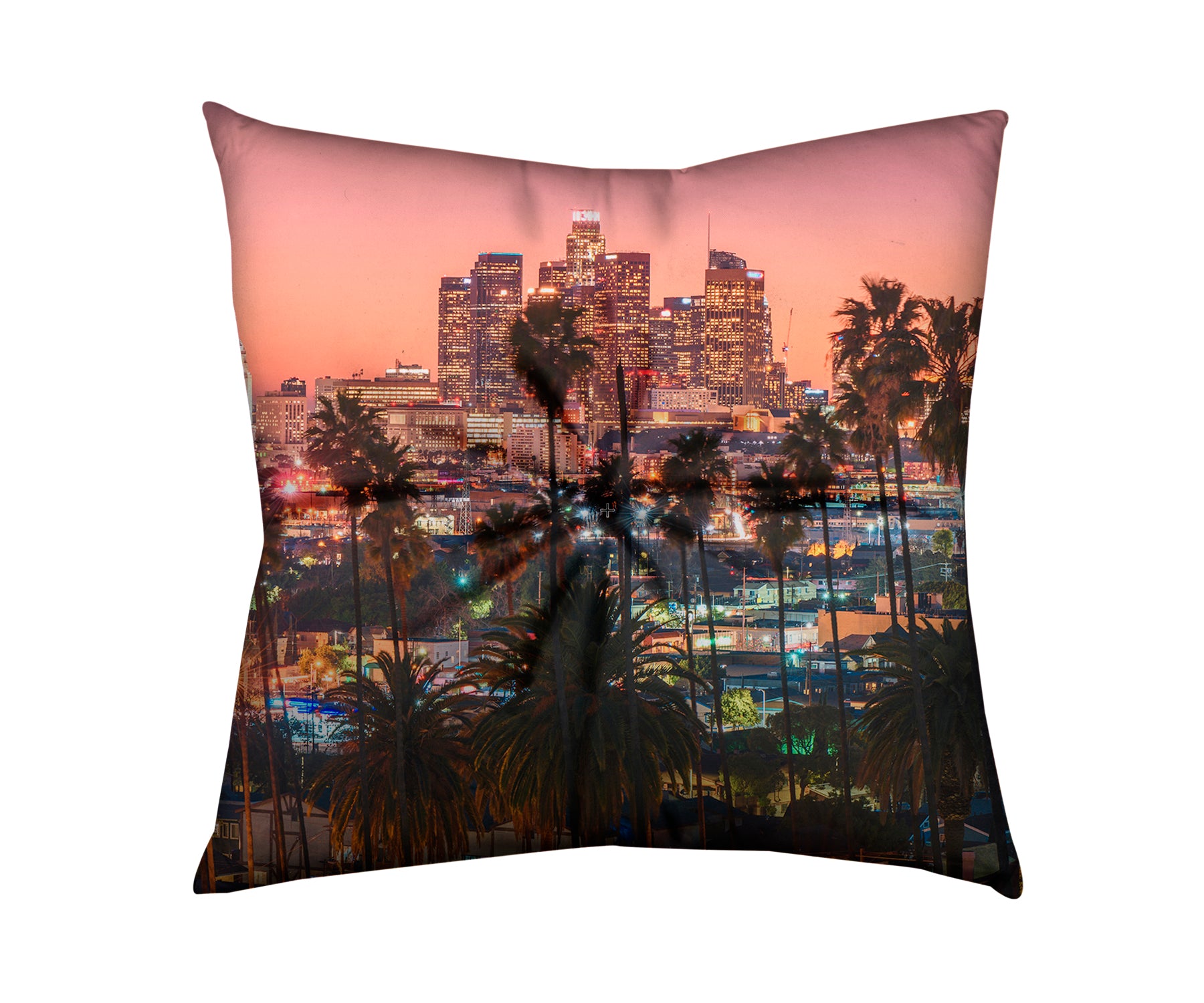 Floor Pillow Tufted Square - LA Skyline