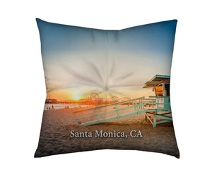 Floor Pillow Tufted Square - Santa Monica Pier