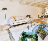Load image into Gallery viewer, Floor Pillow Tufted Round - Beverly Palms
