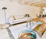 Load image into Gallery viewer, Floor Pillow Tufted Round - Santa Monica Pier
