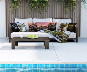 Throw Pillow Outdoor - LA Skyline