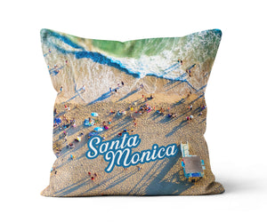 Throw Pillow - Santa Monica Beach