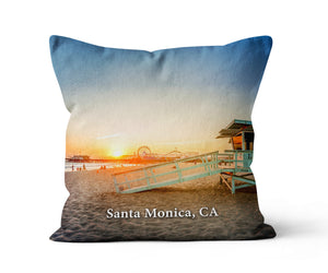 Throw Pillow - Santa Monica Pier