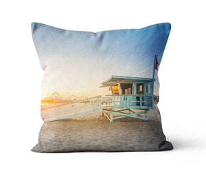 Throw Pillow - Santa Monica Pier